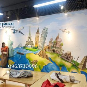 tranh mầm non các danh lam thắng cảnh
