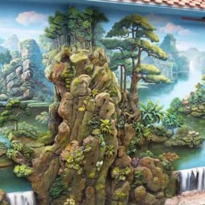 tranh đắp vẽ hong cảnh sơn thủy