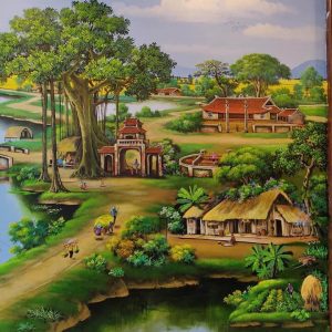 vẽ tranh tường 3d phòng khách