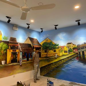 vẽ tranh tường phố cổ