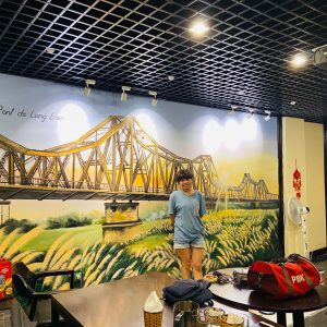 vẽ tranh tường cầu long biên