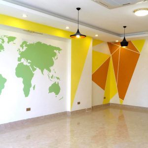 tranh tường văn phòng công ty đơn giản