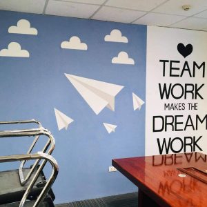 tranh tường văn phong đơn giản