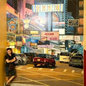 vẽ tranh tường phố hongkong