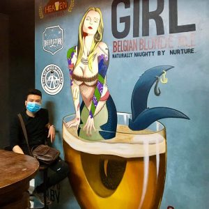 tranh tường quán bia