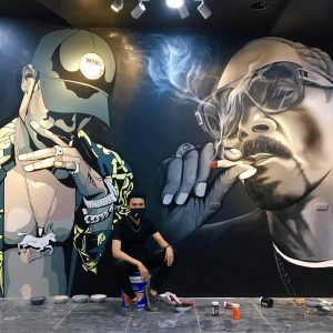 tranh vẽ snopdoog phù hợp quán bi A, cafe, pub ...