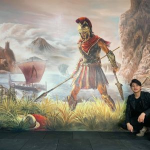 tranh vẽ tường chiến binh