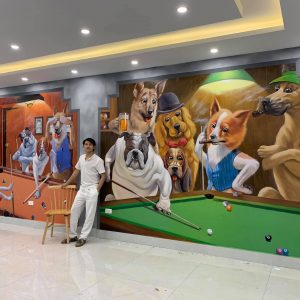 vẽ tranh tường quán bi A