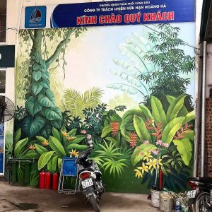 vẽ tranh tường Rừng nhiệt đới