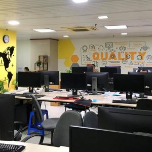 tranh vẽ tường văn phòng