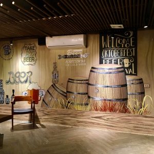 tranh tường decor quán bia
