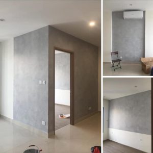 sơn chất liệu giả bê tông mài cho căn hộ trung cư